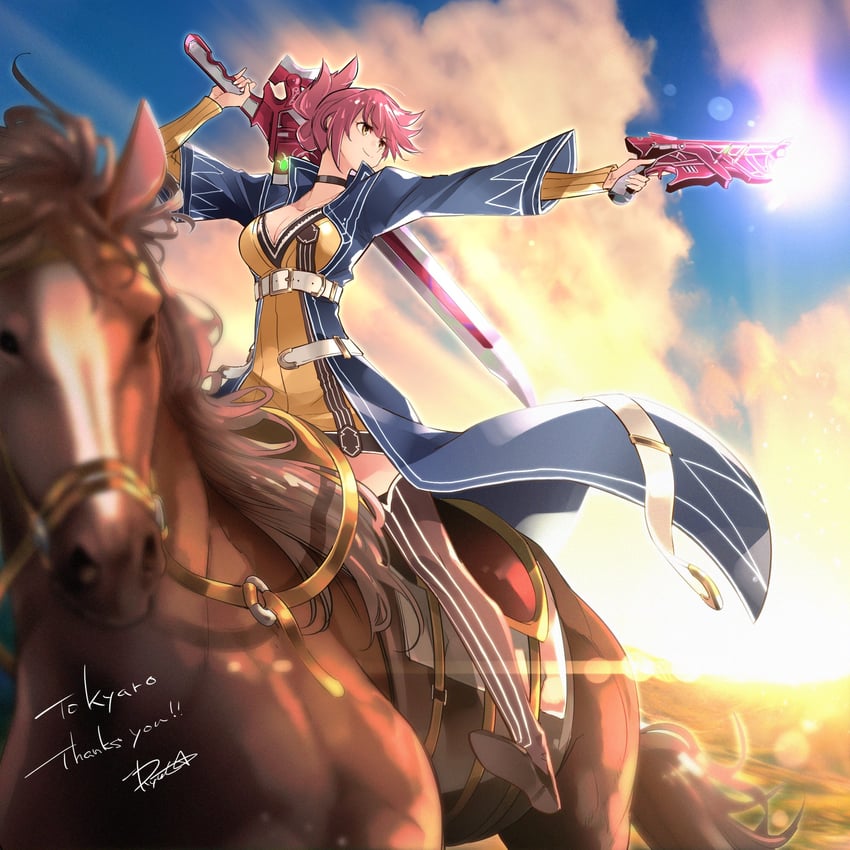 sara valestein (eiyuu densetsu and 2 more) drawn by fuse_ryuuta