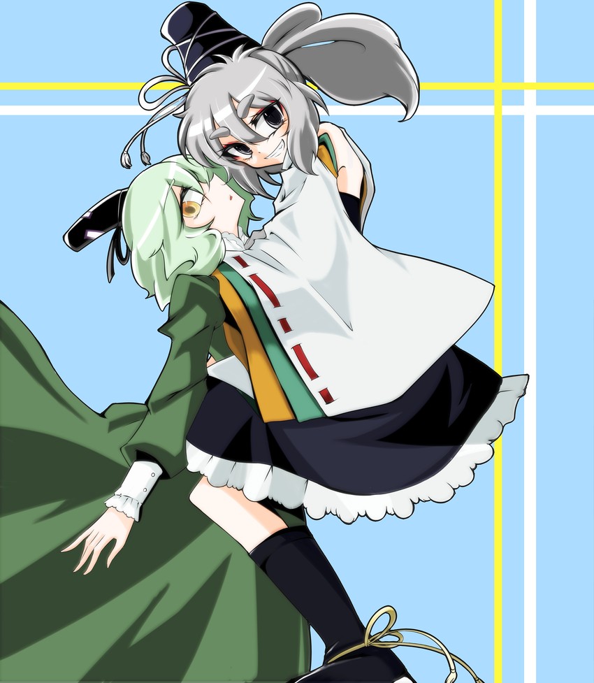 mononobe no futo and soga no tojiko (touhou) drawn by kurokan_(kokkyou_oudan)
