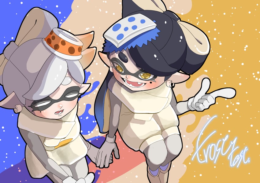 callie and marie (splatoon and 1 more) drawn by machiko_machi