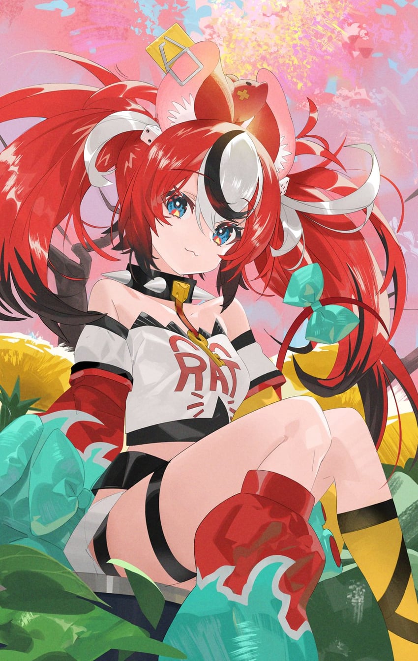 hakos baelz and mr. squeaks (hololive and 1 more) drawn by koyo2023