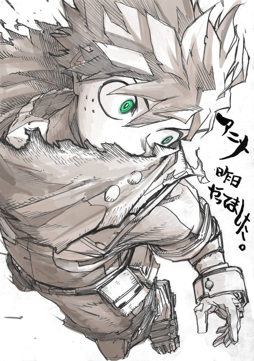 midoriya izuku (boku no hero academia) drawn by horikoshi_kouhei
