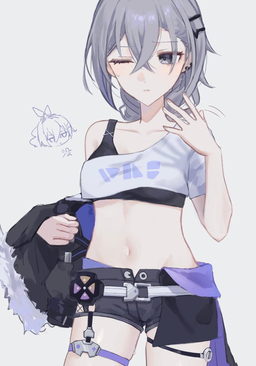 silver wolf (honkai and 1 more) drawn by klq_gm