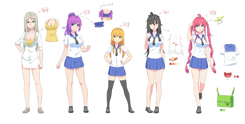 huai diao me, xiao you, dr. white, alice, and bian yuan mei (original) drawn by wet.elephant
