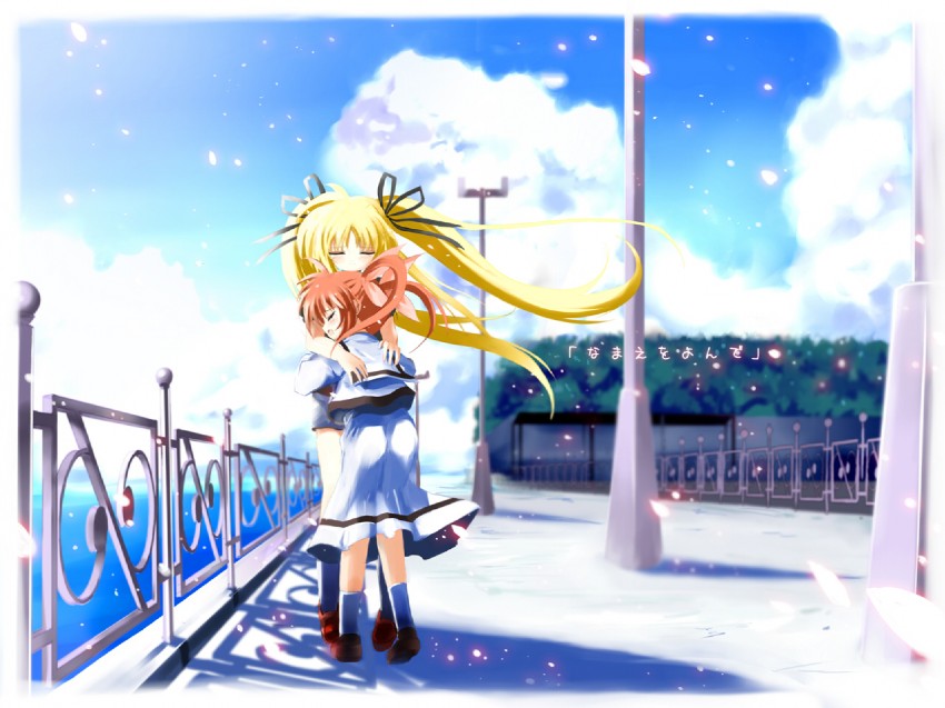 fate testarossa and takamachi nanoha (lyrical nanoha and 1 more) drawn by shino_(eefy)