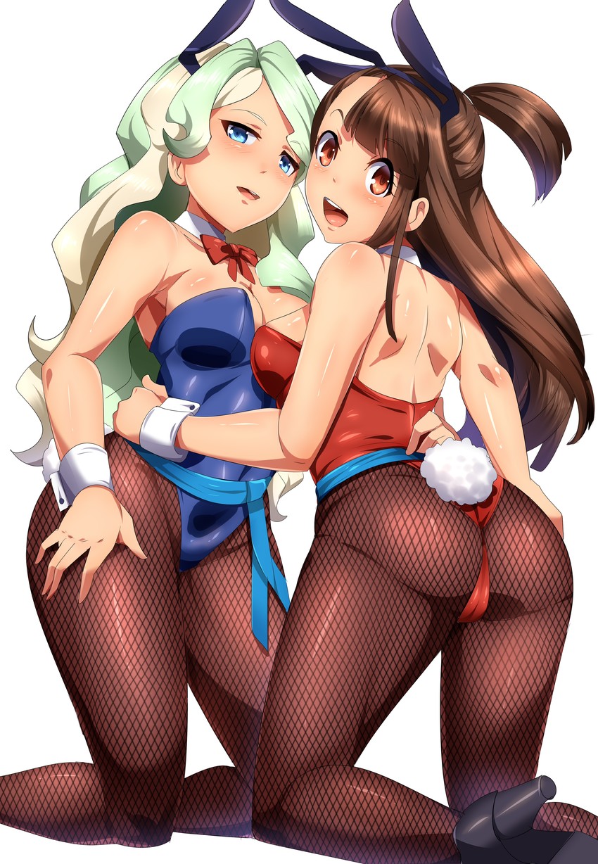 kagari atsuko and diana cavendish (little witch academia) drawn by magukappu