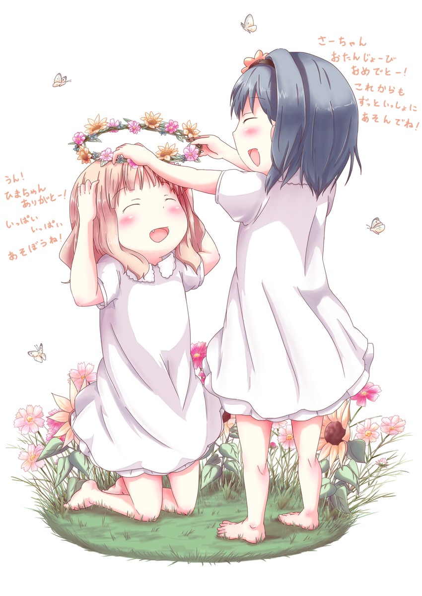 oomuro sakurako and furutani himawari (yuruyuri) drawn by tomaden