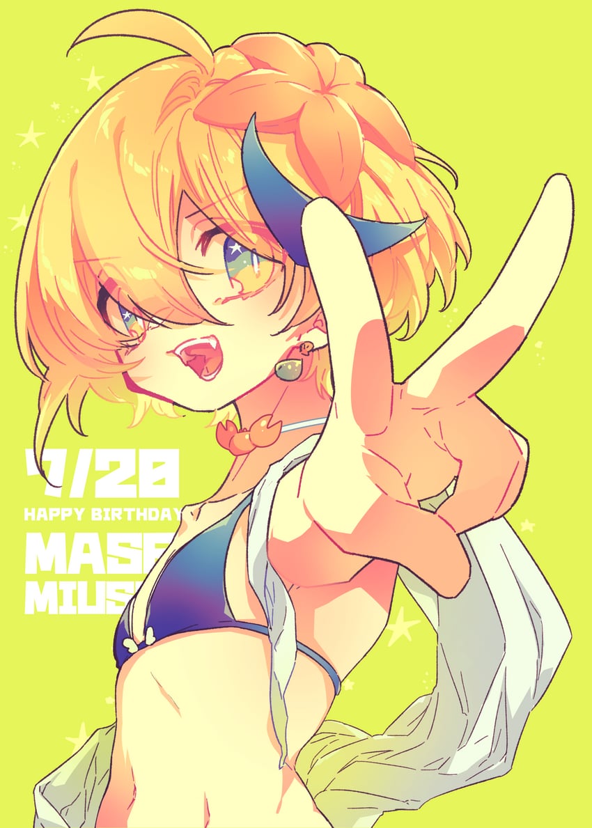 miushi mase (indie virtual youtuber) drawn by chariki