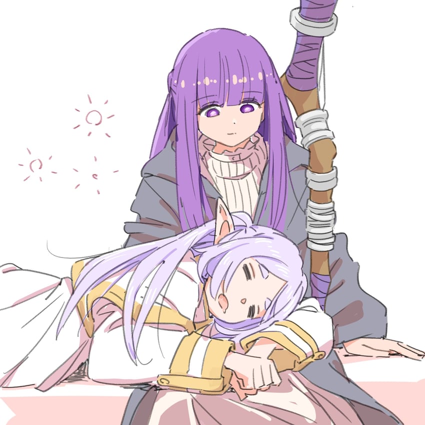 frieren and fern (sousou no frieren) drawn by gobou_(kkggbpn4g27)
