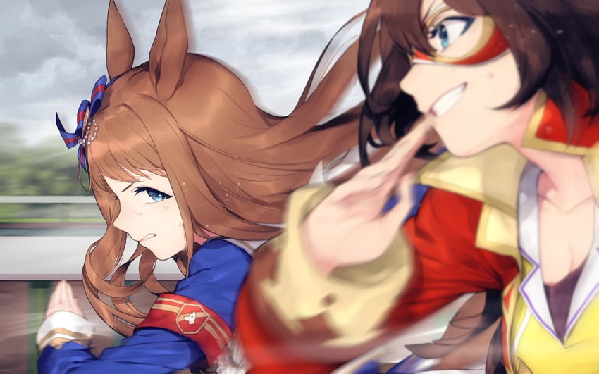 grass wonder and el condor pasa (umamusume) drawn by hitoto