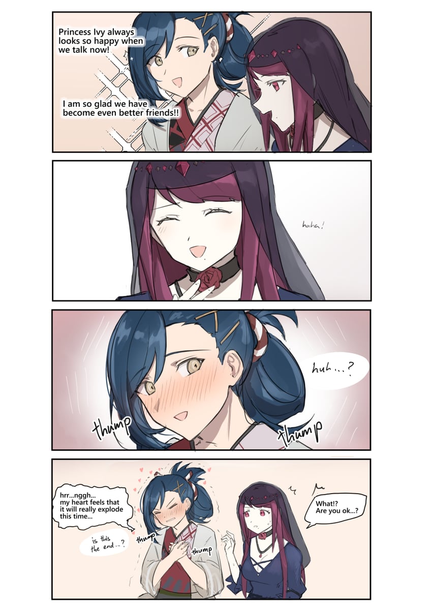 ivy and kagetsu (fire emblem and 1 more) drawn by tencryingemojis