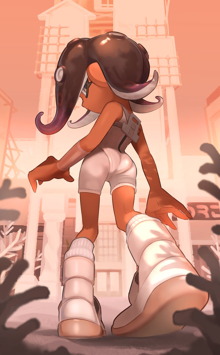 octoling player character, octoling girl, and agent 8 (splatoon and 2 more) drawn by otoboke-san