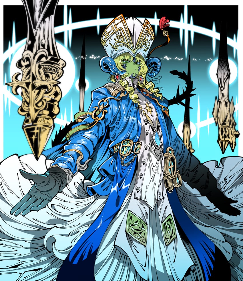 warrior of light (final fantasy and 1 more) drawn by kafun