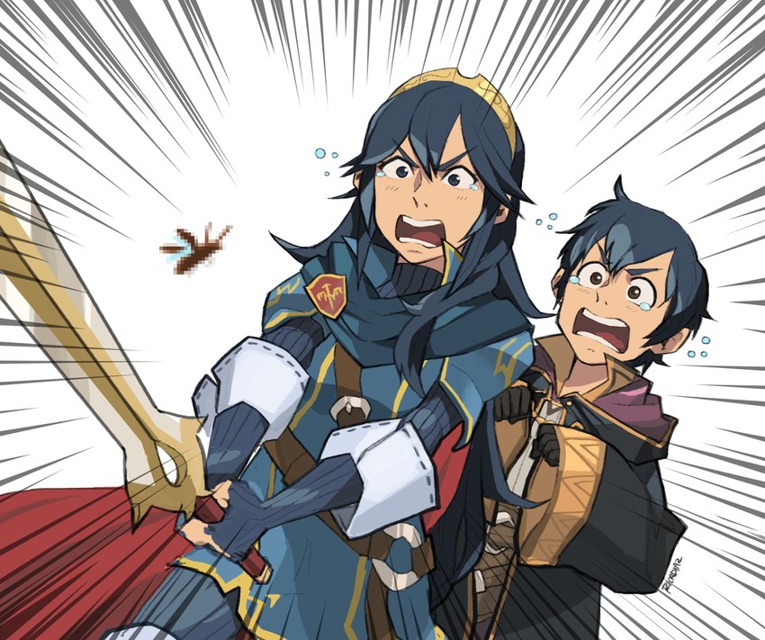 lucina and male morgan (fire emblem and 1 more) drawn by rica_diaz
