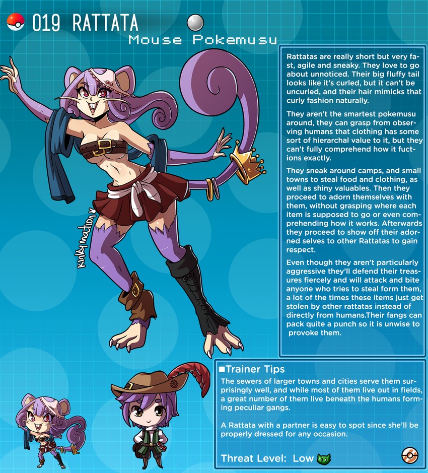 rattata and terrance rainer (pokemon) drawn by kinkymation