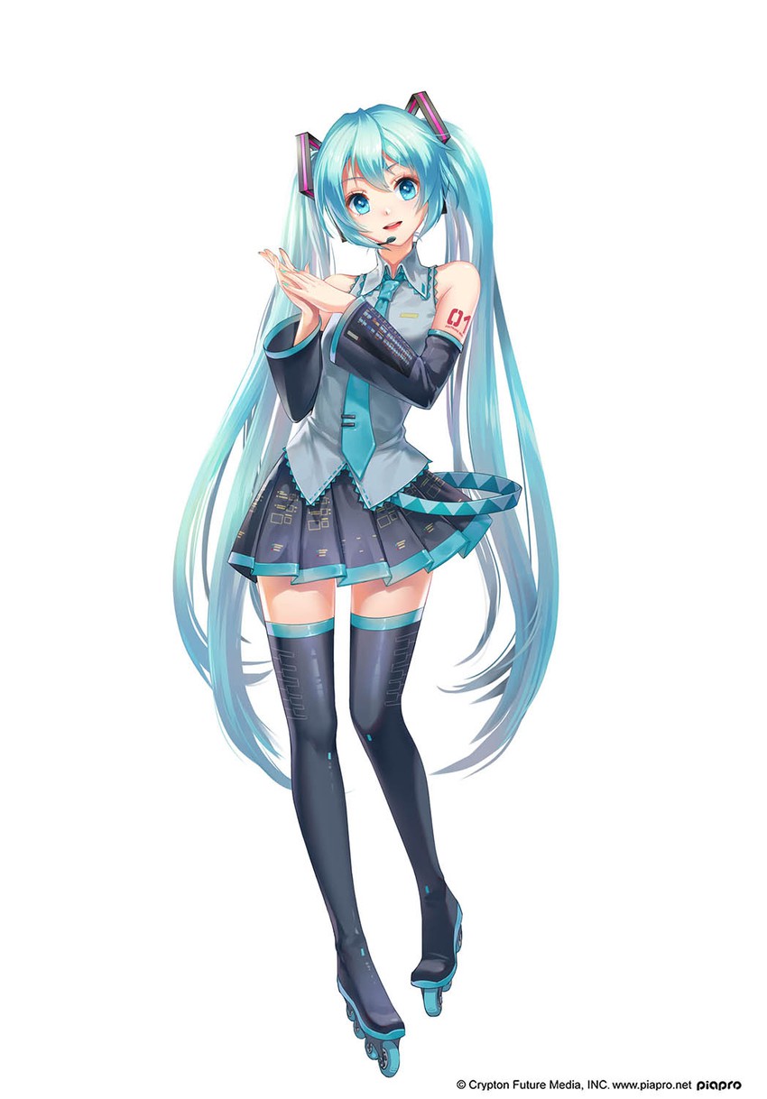 hatsune miku (vocaloid and 1 more) drawn by guozi_li
