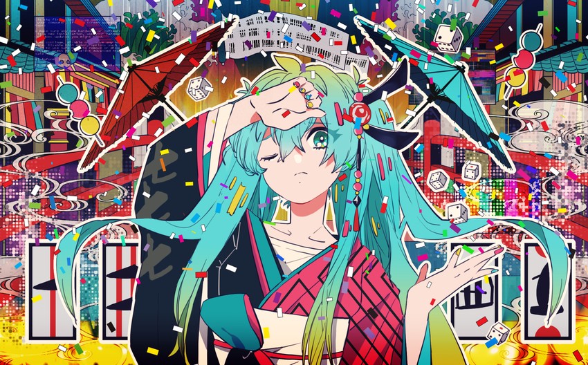 hatsune miku (vocaloid) drawn by magatan