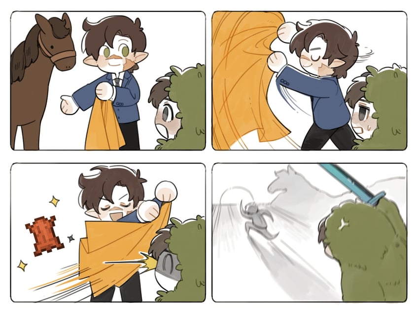 goodtimeswithscar and bdoubleo100 (minecraft and 2 more) drawn by luminous_slime