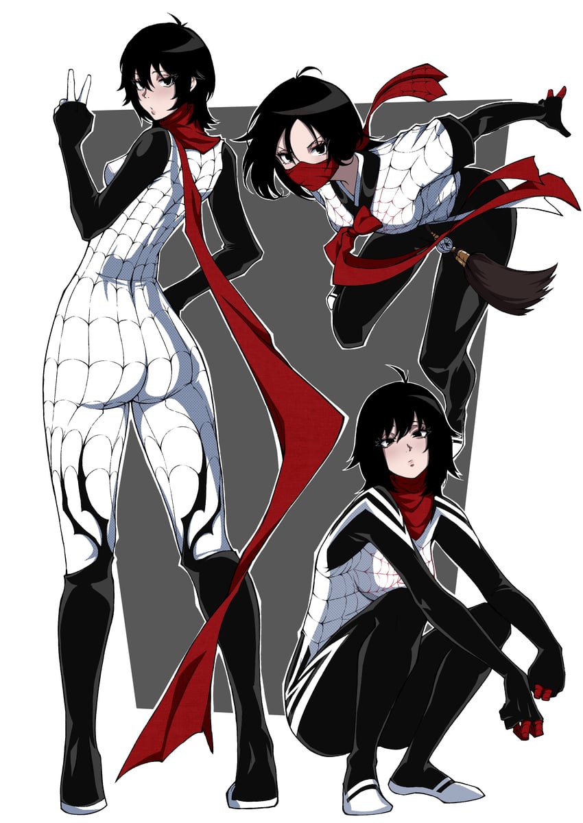 silk and cindy moon (marvel and 1 more) drawn by kekel