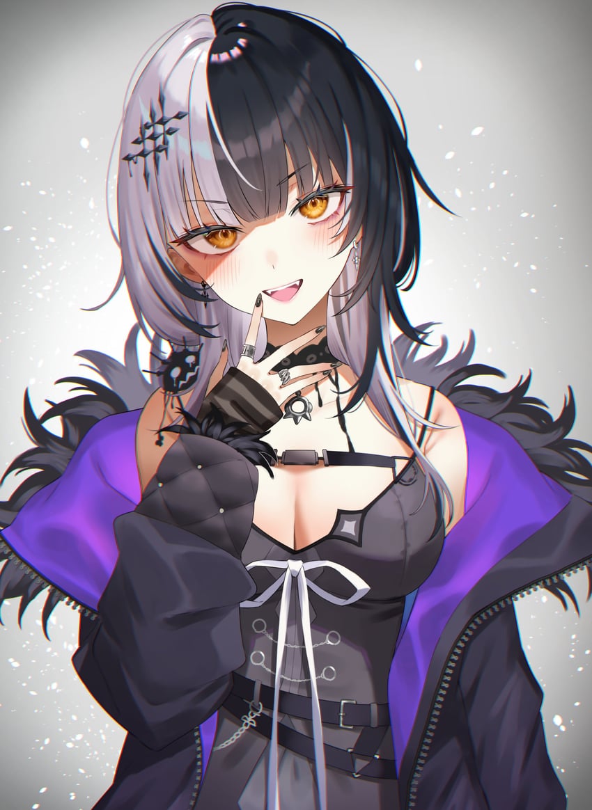 shiori novella and yorick (hololive and 1 more) drawn by aotake_iro