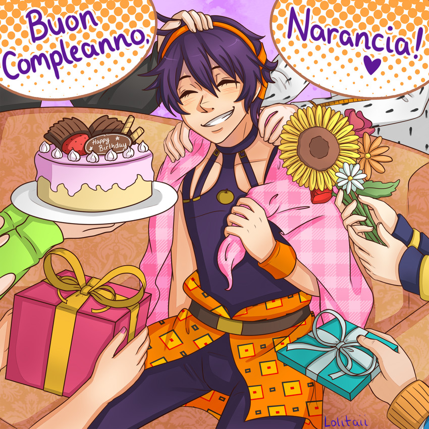 narancia ghirga (jojo no kimyou na bouken and 1 more) drawn by aii_taii
