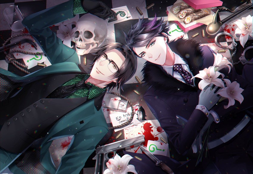 oswald chesterfield cobblepot and edward nygma (dc comics and 2 more) drawn by araragi_soushi