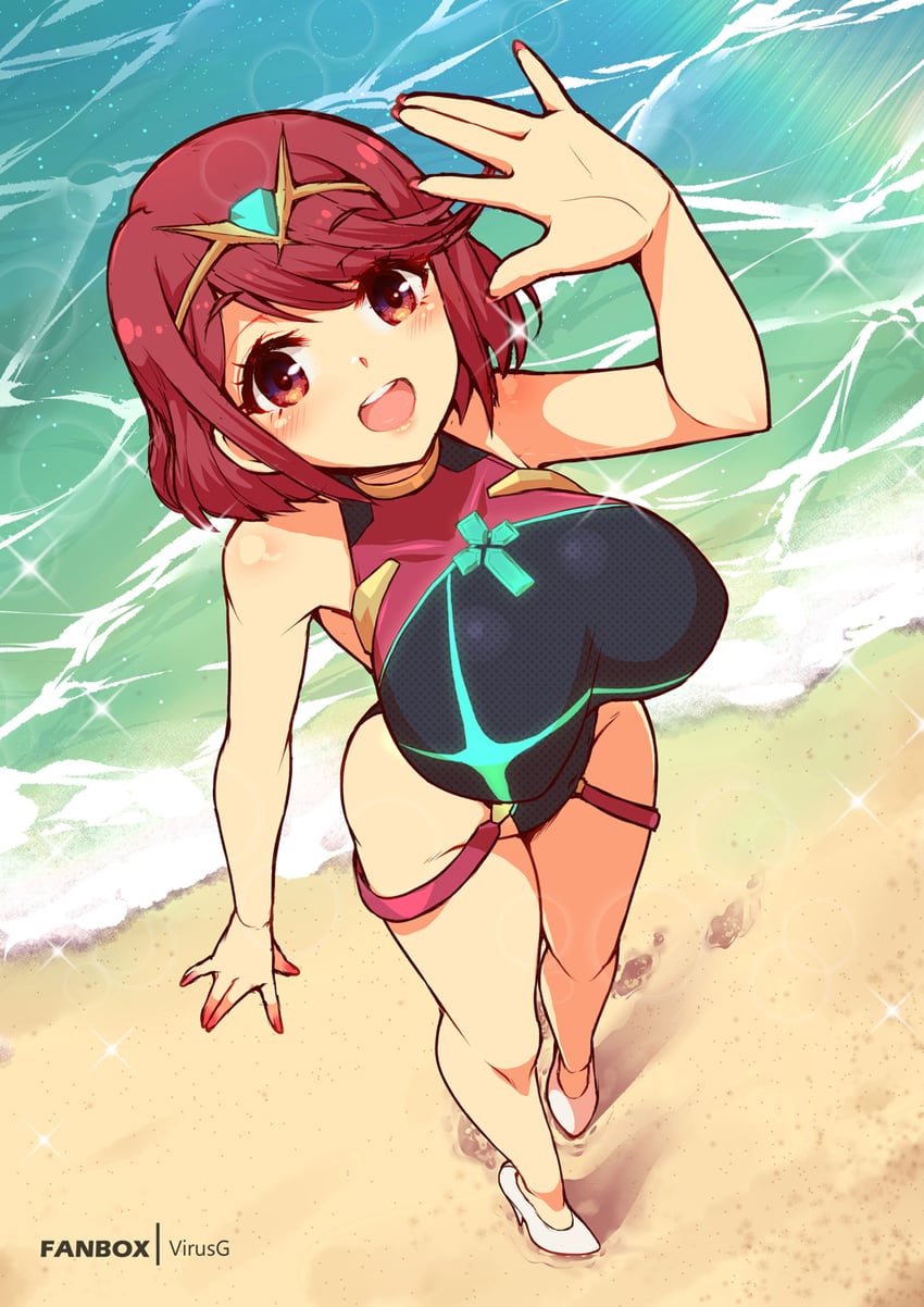 pyra (xenoblade chronicles and 1 more) drawn by virus-g