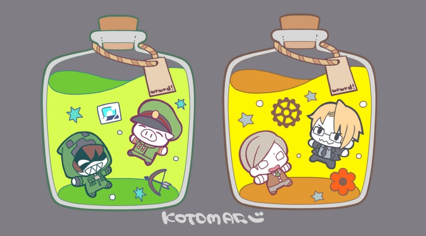 creeper, zom, tonton, emile, and gruppen fuhrer (minecraft and 1 more) drawn by kotorai