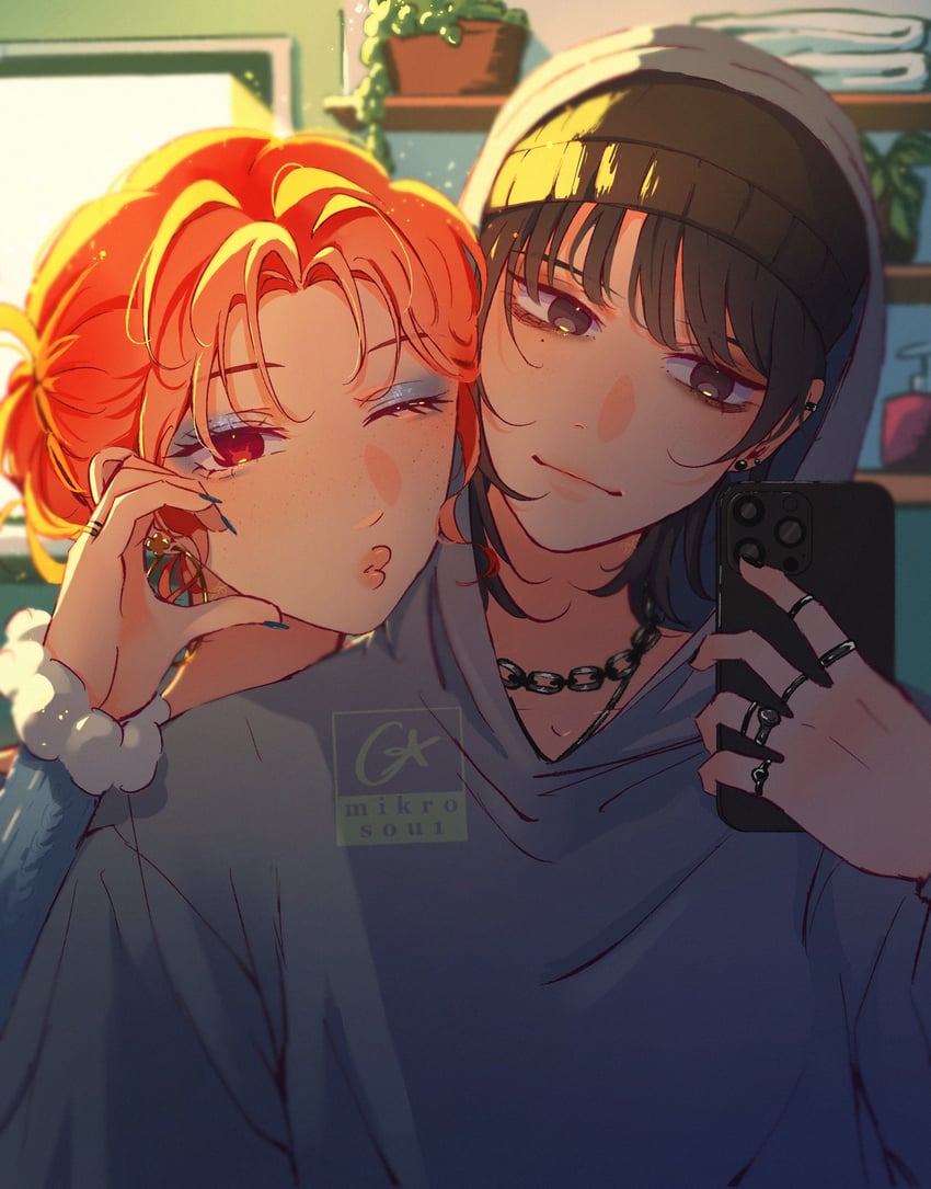 koga mitsuki and oosawa aya (kininatteru hito ga otoko ja nakatta) drawn by mikrosou1