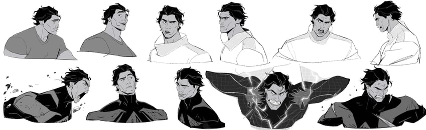 miguel o'hara and spider-man (marvel and 3 more) drawn by ami_thompson