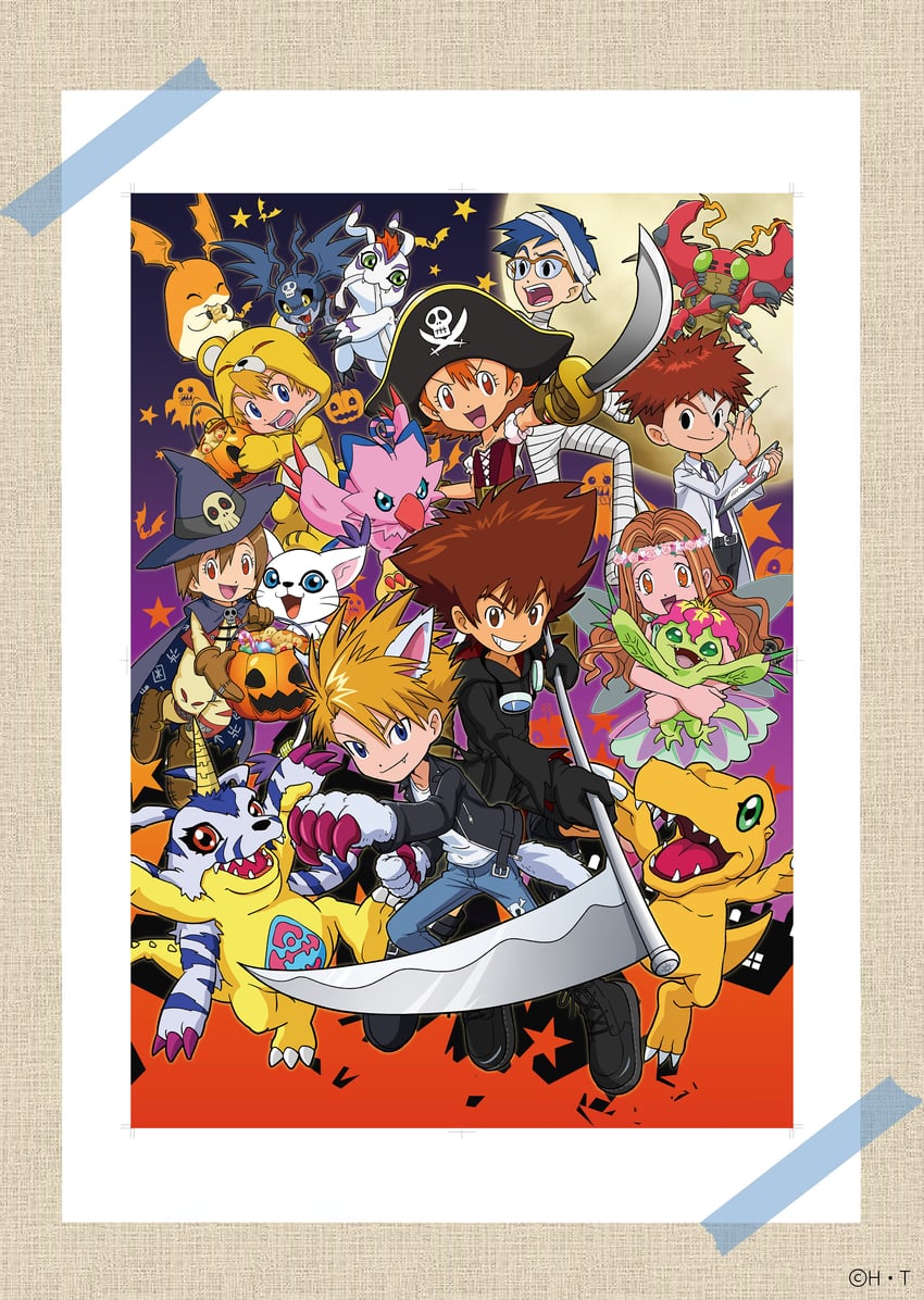 yagami hikari, yagami taichi, tailmon, death, agumon, and 19 more (digimon and 1 more)