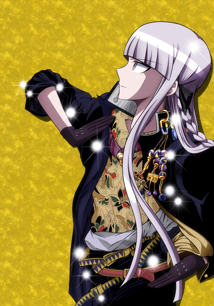 kujo jotaro and kirigiri kyoko (danganronpa and 2 more) drawn by makiri_akira