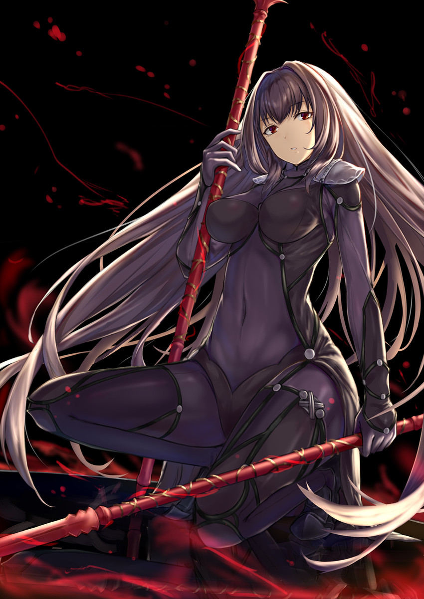 scathach (fate and 1 more) drawn by gohei_(aoi_yuugure)