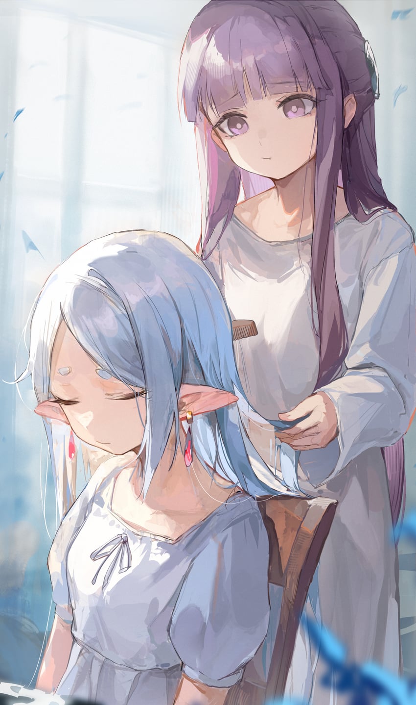 frieren and fern (sousou no frieren) drawn by zombie_ke
