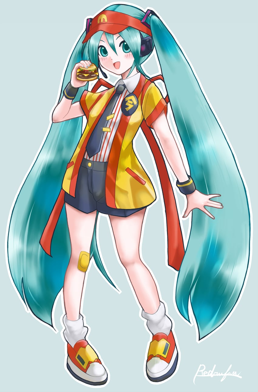 hatsune miku and imadake dabuchi tabemi (vocaloid and 1 more) drawn by redrufu2000