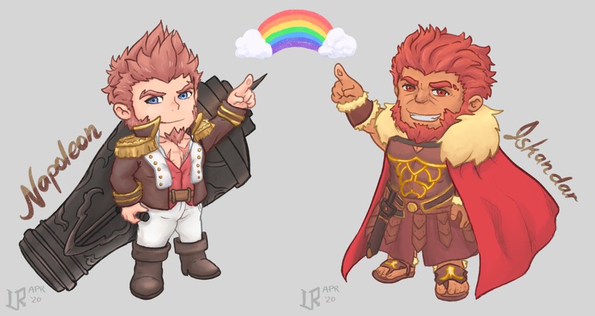 iskandar and napoleon bonaparte (fate and 2 more) drawn by starkrieg