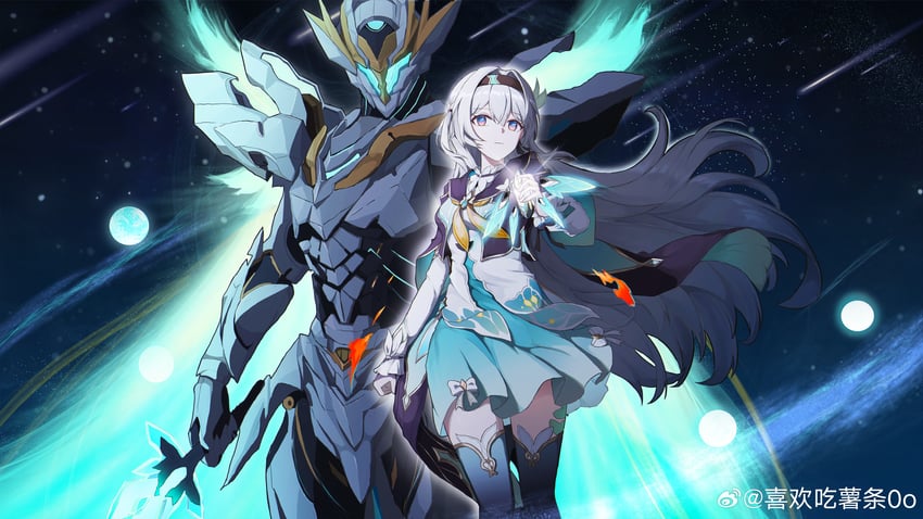 firefly and sam (honkai and 1 more) drawn by xi_huan_chi_sh_tiao_0o