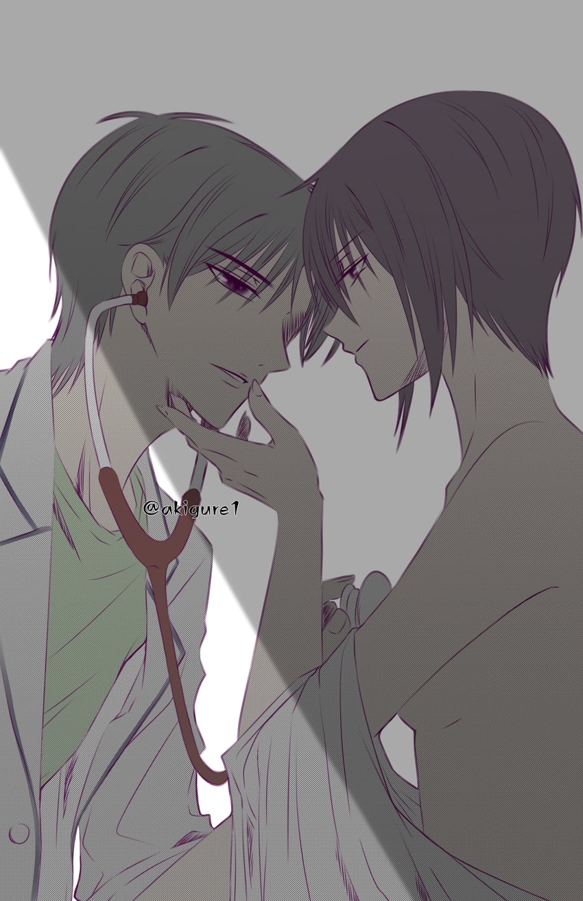 sohma akito and sohma shigure (fruits basket) drawn by akigure1