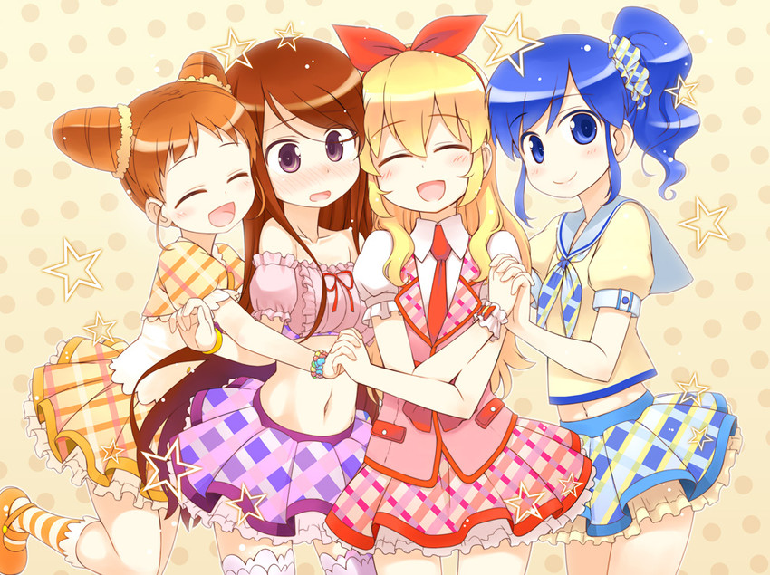 hoshimiya ichigo, kiriya aoi, shibuki ran, and arisugawa otome (aikatsu!) drawn by bakutendou