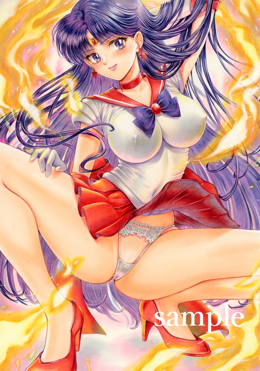 hino rei and sailor mars (bishoujo senshi sailor moon) drawn by meg_(user_kdjh8827)