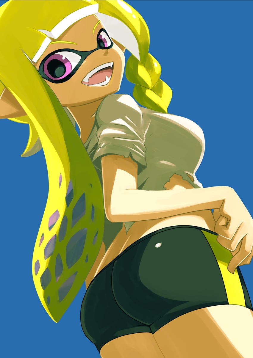 inkling player character and inkling girl (splatoon and 1 more) drawn by muramasa_mikado