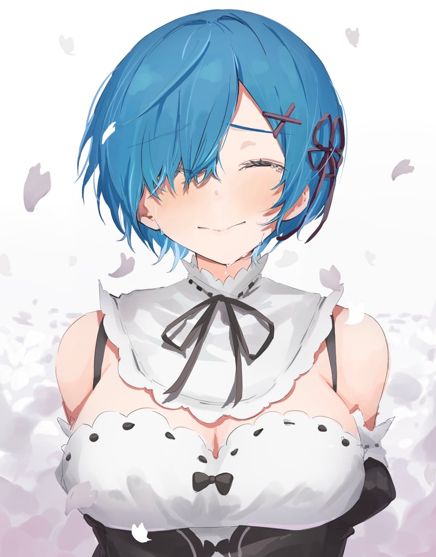 rem (re:zero kara hajimeru isekai seikatsu) drawn by shiro_(koob173)