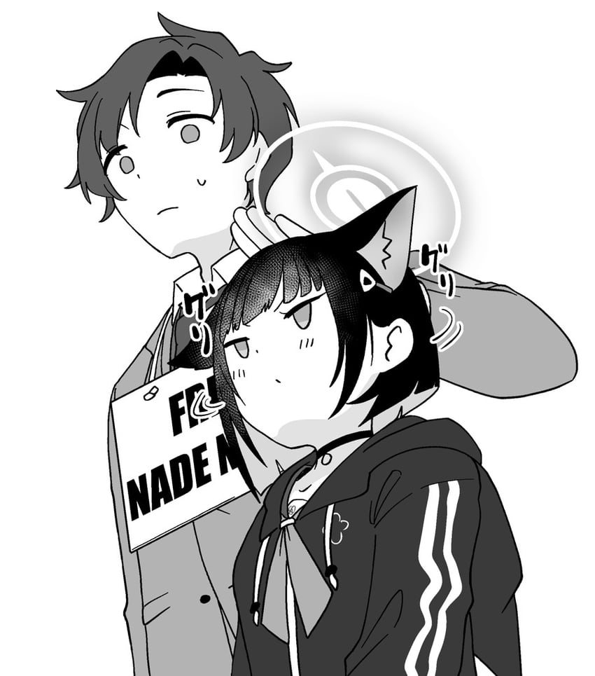 sensei and kazusa (blue archive and 1 more) drawn by kurunanocircle