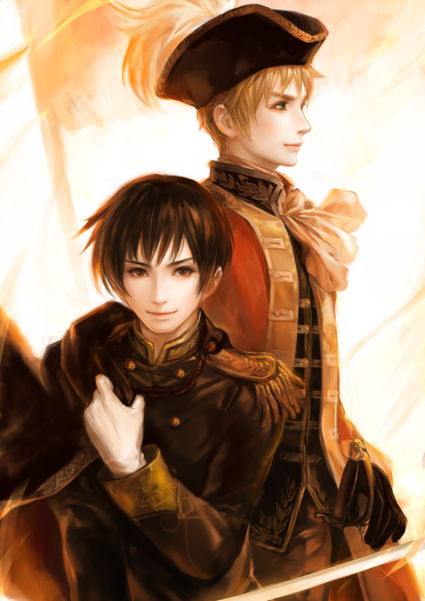 united kingdom and japan (axis powers hetalia) drawn by lotus_(elico)
