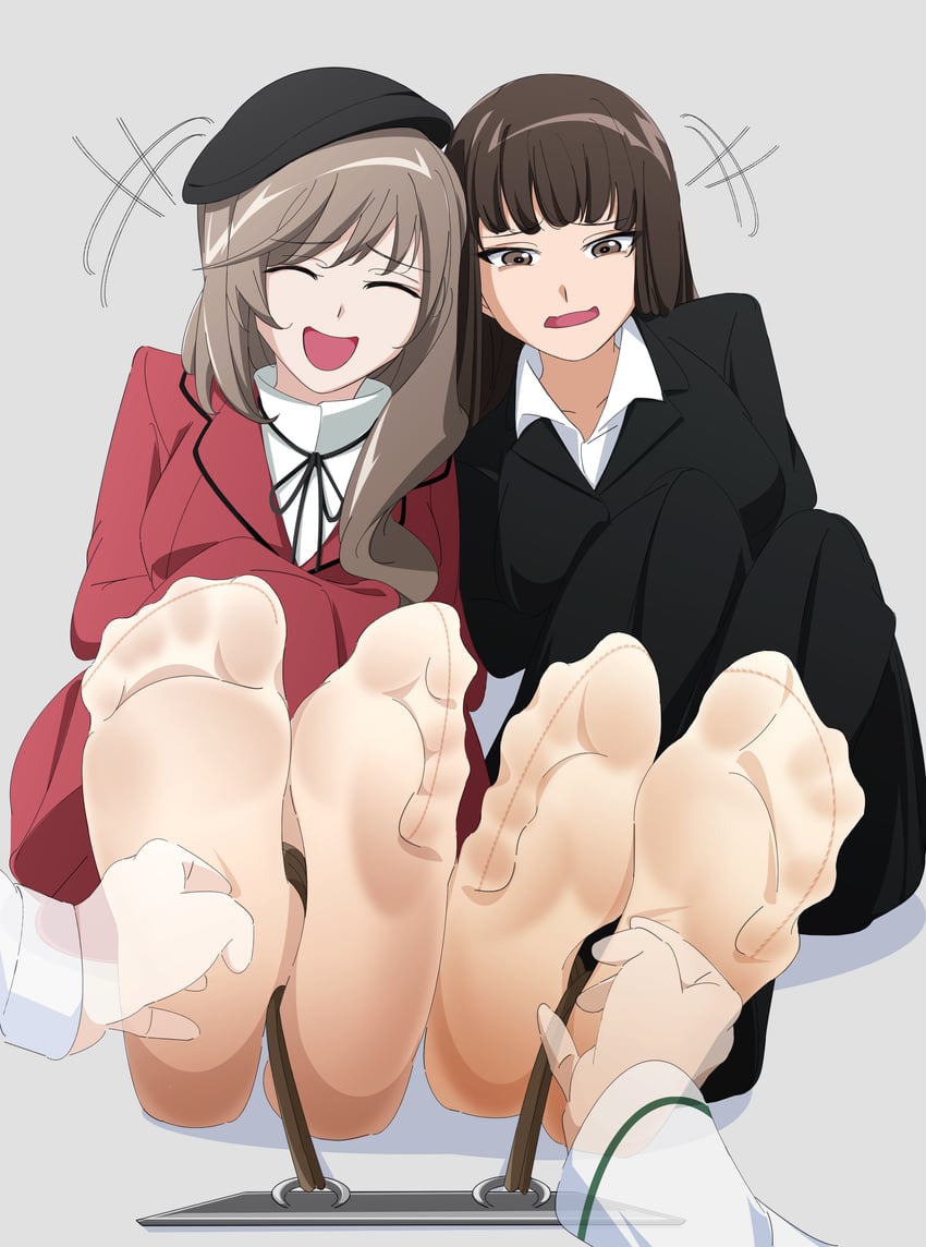 nishizumi shiho and shimada chiyo (girls und panzer) drawn by sa@mobuliaoyu