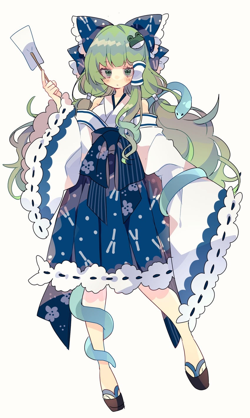 hakurei reimu and kochiya sanae (touhou) drawn by nikorashi-ka