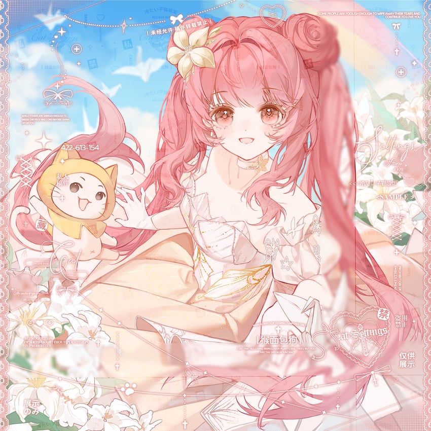 nikki, momo, and lightfold dreams (nikki and 1 more) drawn by hou_mianbao_gou