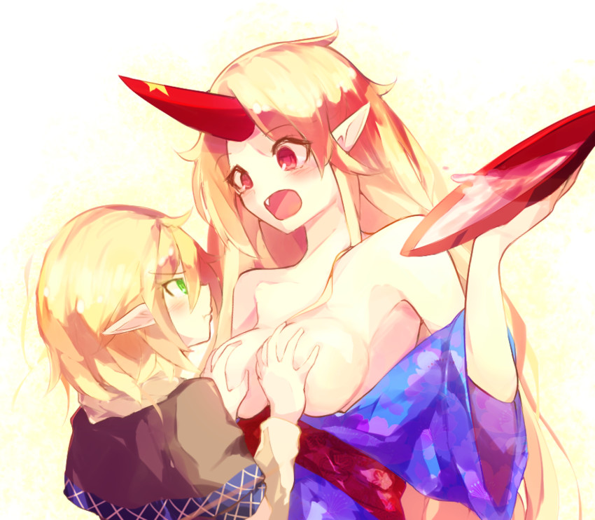 mizuhashi parsee and hoshiguma yuugi (touhou and 1 more) drawn by chiroru_(cheese-roll)