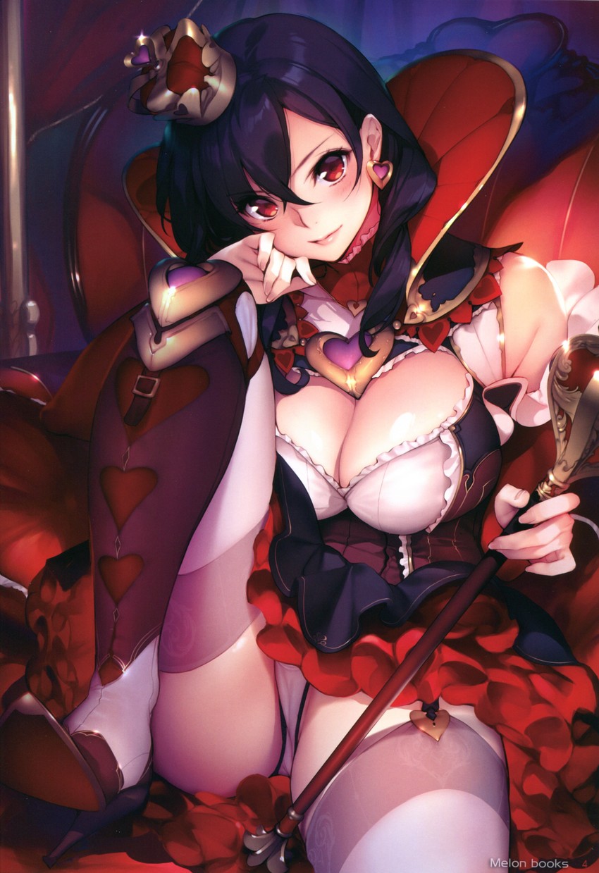 queen of hearts (alice's adventures in wonderland) drawn by sasaoka_gungu
