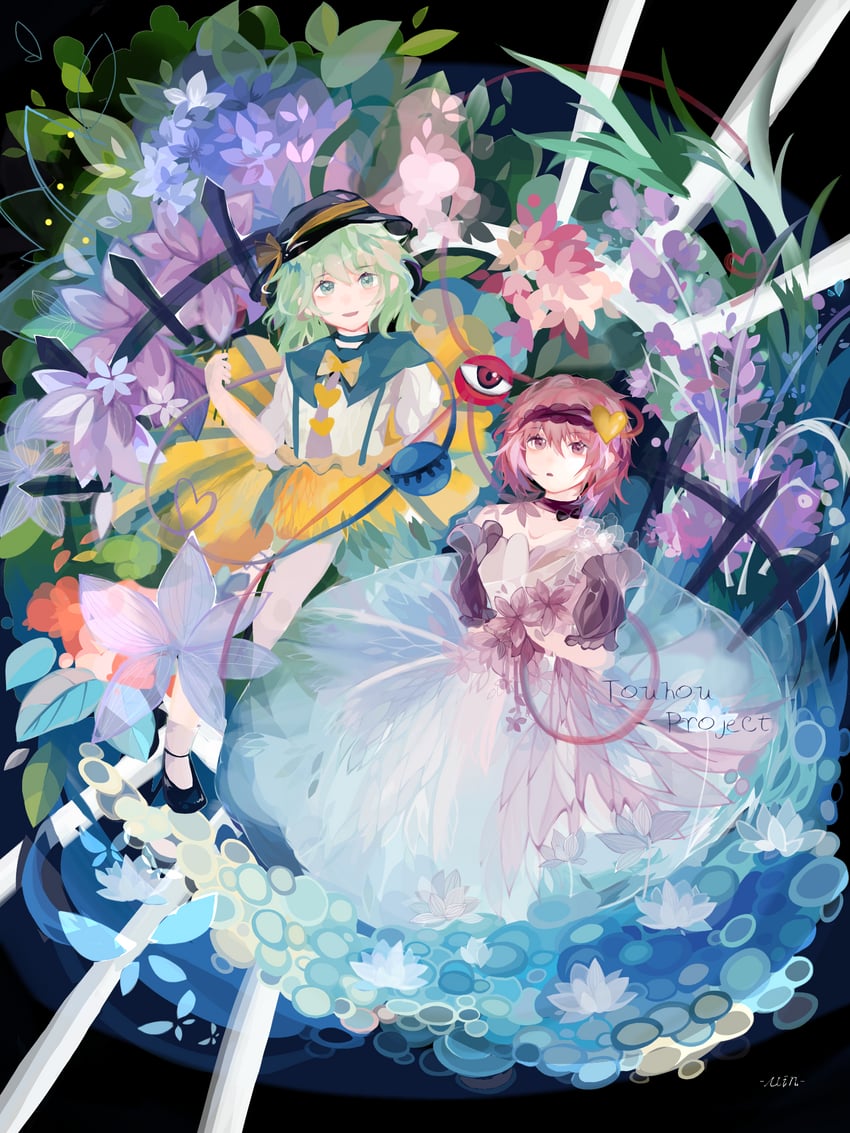 komeiji koishi and komeiji satori (touhou) drawn by weidingyi
