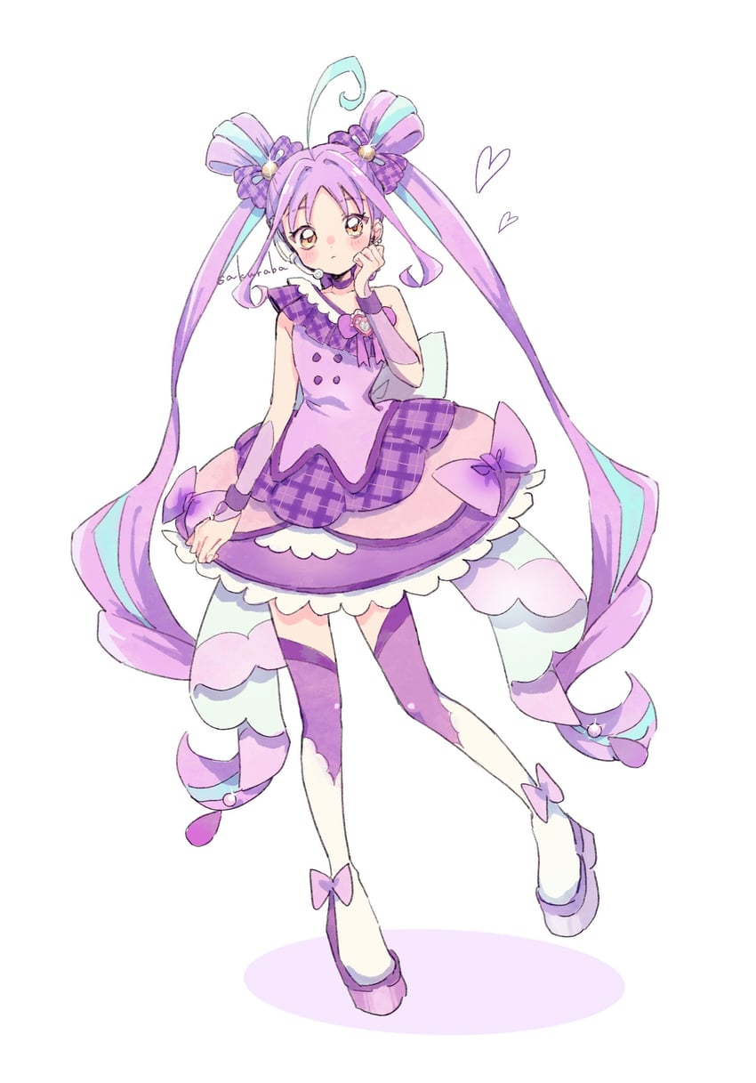 shigure kokoro and cure kyunkyun (precure and 1 more) drawn by sakuraba_wm